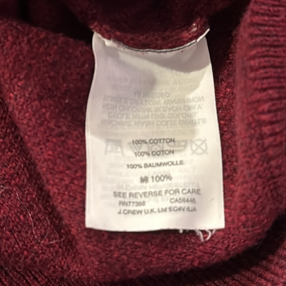 J Crew burgundy sweater. Women’s size large - Picture 3 of 3